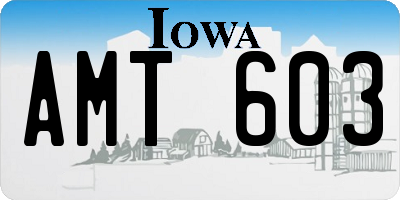 IA license plate AMT603