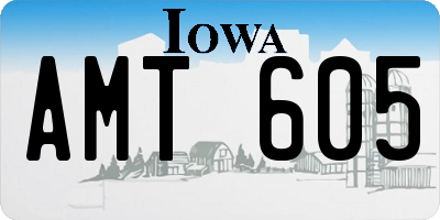 IA license plate AMT605