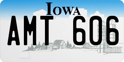 IA license plate AMT606