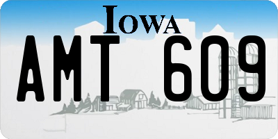 IA license plate AMT609