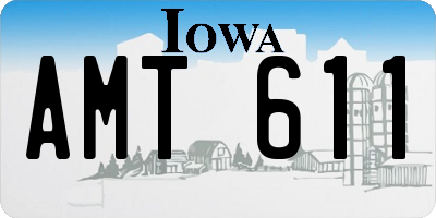 IA license plate AMT611