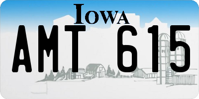 IA license plate AMT615