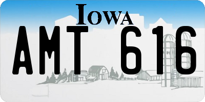IA license plate AMT616