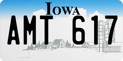 IA license plate AMT617