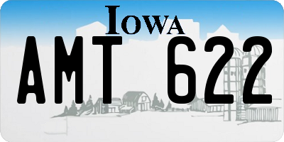 IA license plate AMT622
