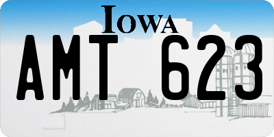 IA license plate AMT623