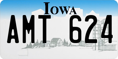 IA license plate AMT624
