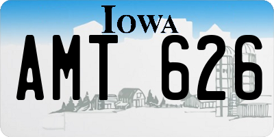 IA license plate AMT626