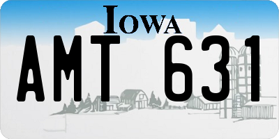 IA license plate AMT631