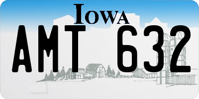 IA license plate AMT632