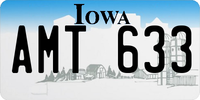 IA license plate AMT633