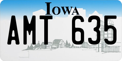 IA license plate AMT635
