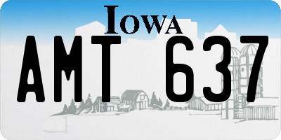 IA license plate AMT637