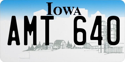 IA license plate AMT640