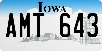 IA license plate AMT643