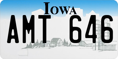 IA license plate AMT646
