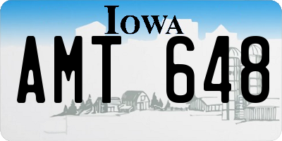 IA license plate AMT648