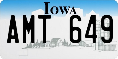 IA license plate AMT649