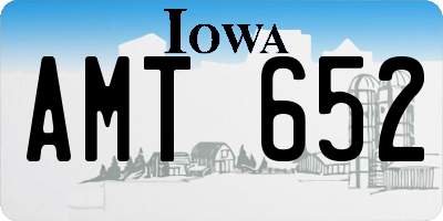 IA license plate AMT652