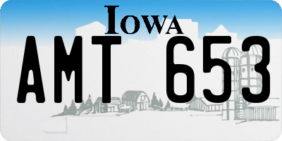 IA license plate AMT653