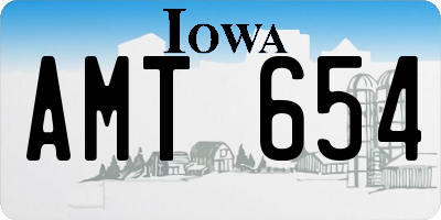 IA license plate AMT654
