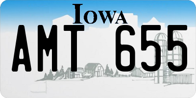 IA license plate AMT655