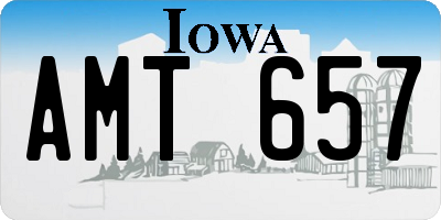 IA license plate AMT657