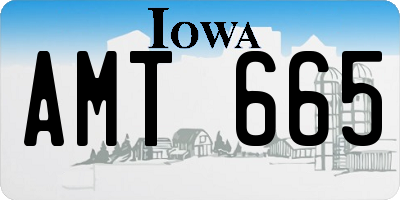 IA license plate AMT665