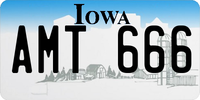 IA license plate AMT666
