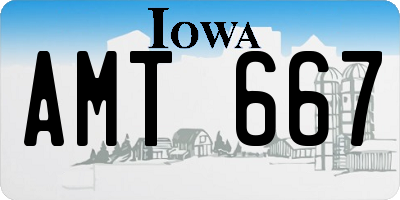 IA license plate AMT667