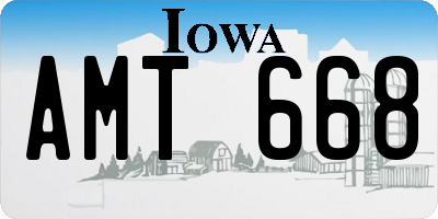 IA license plate AMT668