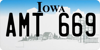 IA license plate AMT669