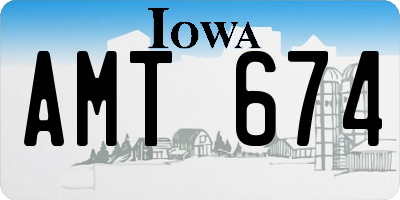 IA license plate AMT674