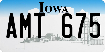 IA license plate AMT675