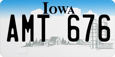 IA license plate AMT676