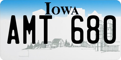 IA license plate AMT680