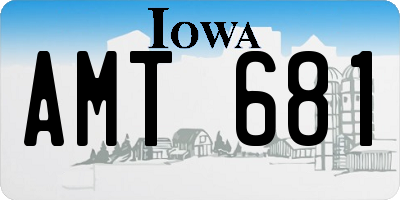 IA license plate AMT681