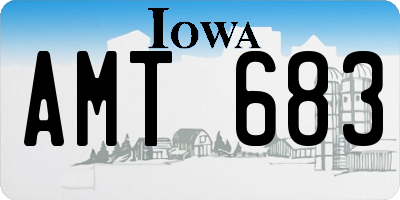 IA license plate AMT683