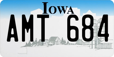 IA license plate AMT684