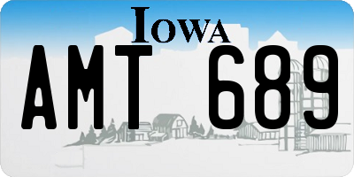 IA license plate AMT689