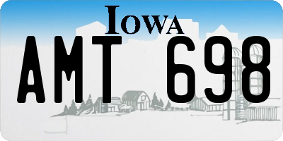 IA license plate AMT698