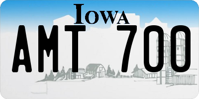 IA license plate AMT700