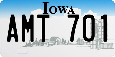 IA license plate AMT701