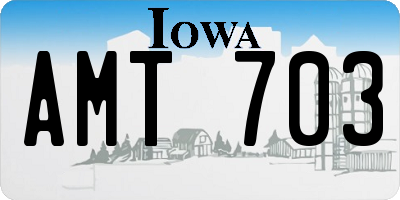 IA license plate AMT703