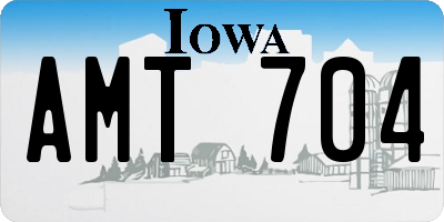 IA license plate AMT704