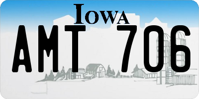 IA license plate AMT706