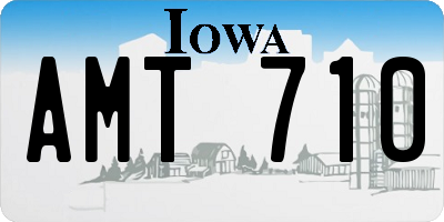 IA license plate AMT710