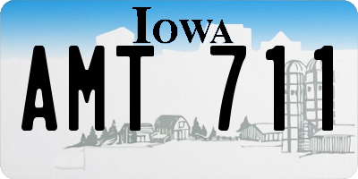 IA license plate AMT711