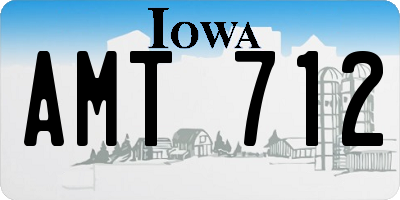 IA license plate AMT712