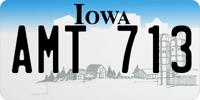 IA license plate AMT713